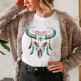 thumbnail image 1 of Skull Dreamcatcher Shirt, Boho T-shirt, Dream Catcher Tee, Dreamer Tee, Floral Skull Shirt, Dreamcatcher T-Shirt, Inspirational Shirt (Colors:White; Sizes:XL;), 1 of 1