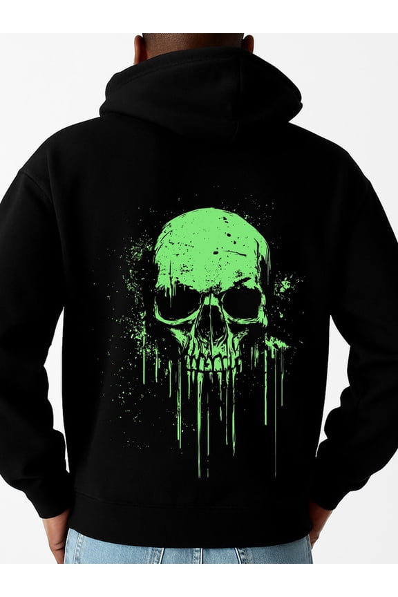 Skull Drip Hoodie hoodies & sweatshirt men polyester black Comfortable for Casual Wear winter Classic Unisex Shirt Short Sleeve tshirts