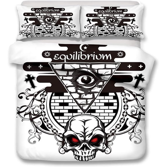 Skull Duvet Cover Set,Bedding Set for Kids and Adult, Home Decor, King Size