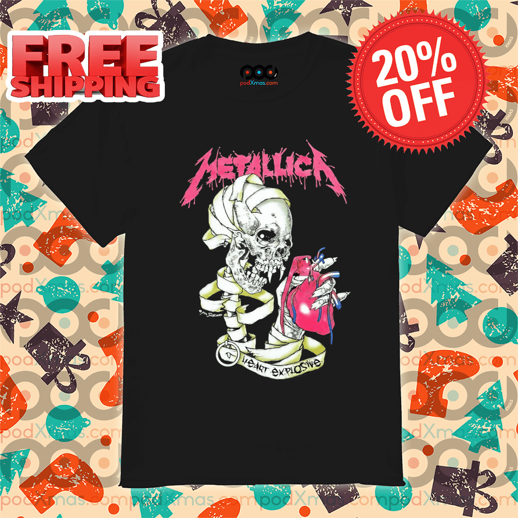 Skull Eat Heart Metallica Band Heart Explosive 2024 Shirt