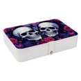 thumbnail image 1 of Skull Elegant PU Leather Jewelry Box with Removable Compartment, Portable Earring Organizer, Necklace Organizer, and Decorative Box, 1 of 6
