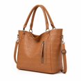 thumbnail image 1 of Skull Embossed Soft Leather Handbag, Large Capacity Shoulder Tote Bag with Detachable Strap, Multi Pocket Crossbody Purse Bag Accessories for Women Work Travel Shopping Daily Use, 1 of 5