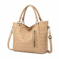 thumbnail image 1 of Skull Embossed Soft Leather Punk Bag Women's Handbag Tote with Crossbody Strap, Large Capacity Shoulder Purse with Multiple Pockets for Daily Use, 1 of 6