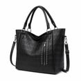 thumbnail image 1 of Skull Embossed Soft Leather Punk Bag Women's Handbag Tote with Crossbody Strap, Large Capacity Shoulder Purse with Multiple Pockets for Daily Use, 1 of 7
