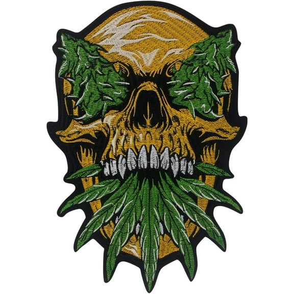 Skull Embroidered Patch Tree & Leaves Skull Patches Punk Style Iron on Patch Skull Ghost Head Fabric Appliques DIY Garment Decor 1 Piece