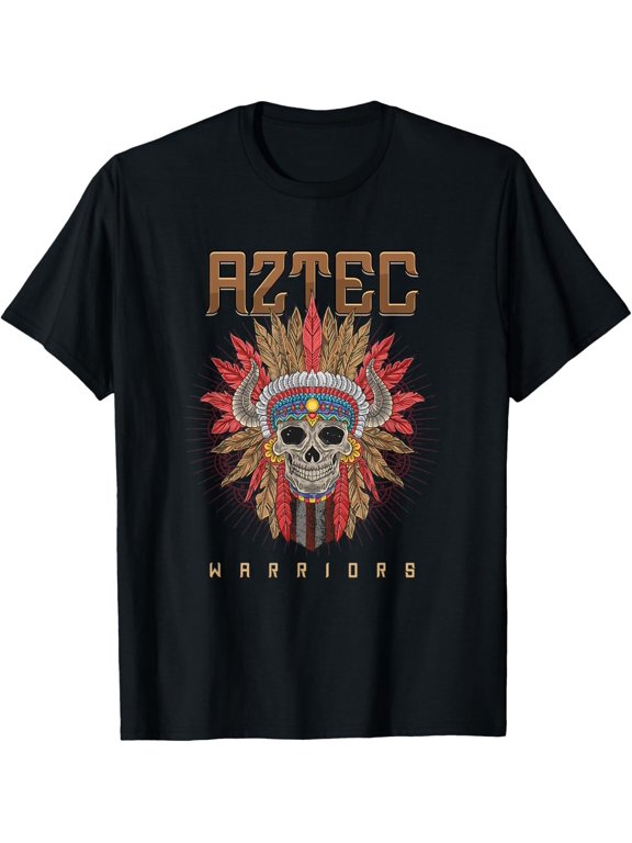 Skull Ethnic Ancient Aztec Civilization People Warrior Gift Everyday Graphic For Special Events T-Shirt, Size S-5XL