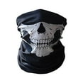 thumbnail image 1 of Skull Face Mask Balaclava Ghost Biker Bandana Motorcycle Headband Magic Scarf Dust proof Neck Warmer Winter Face Tube for Outdoor Sports - White, 1 of 7