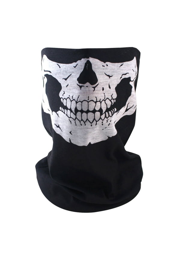 Skull Face Mask Half for Dust Wind for Sun for Seamless 3D Tube Mask Bandana for Men Women Breathable Skeleto