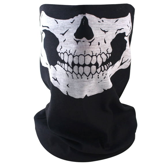 Skull Face Mask Half for Dust Wind for Sun for Seamless Tube Mask Bandana for Men Women Breathable Skeleto