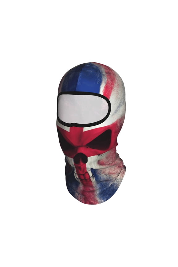 Skull Face Union Jack Uk Flag Unisex Balaclava Ski Mask Full Face Cover for Cold Weather & UV Protection, Breathable Cooling Helmet Liner