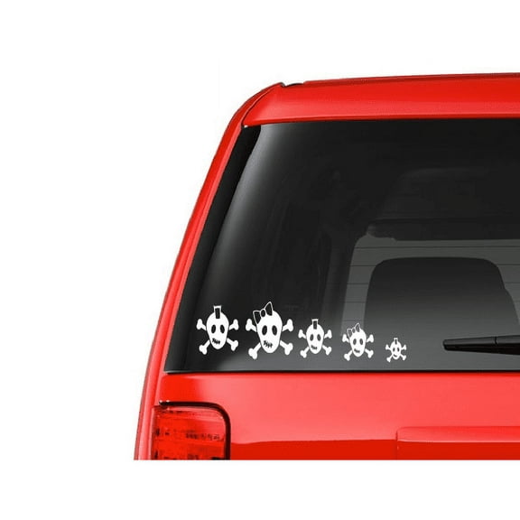 Skull Family (F13) Vinyl Decal Sticker Car/Truck Laptop/Netbook Window