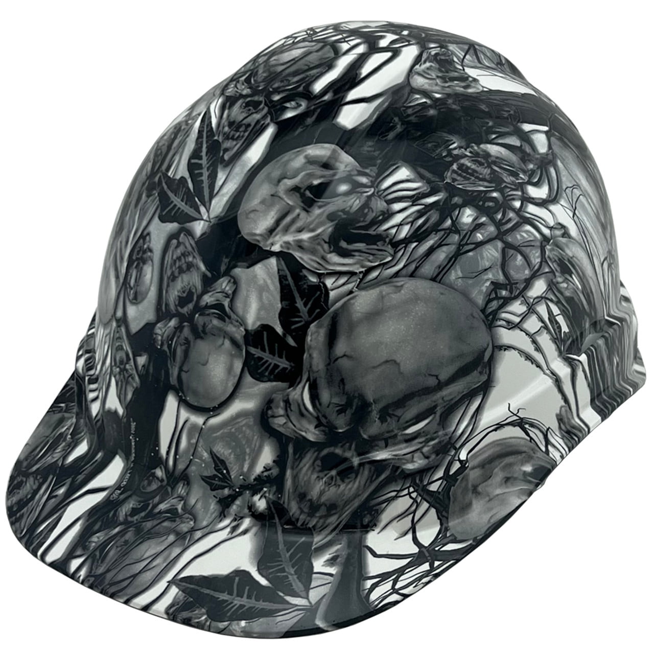 Skull Family Tree Hydro Dipped Hard Hats Cap Style Design with 4 Pt Suspension