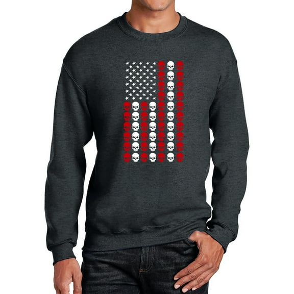 Skull Flag - Men's Word Art Crewneck Sweatshirt