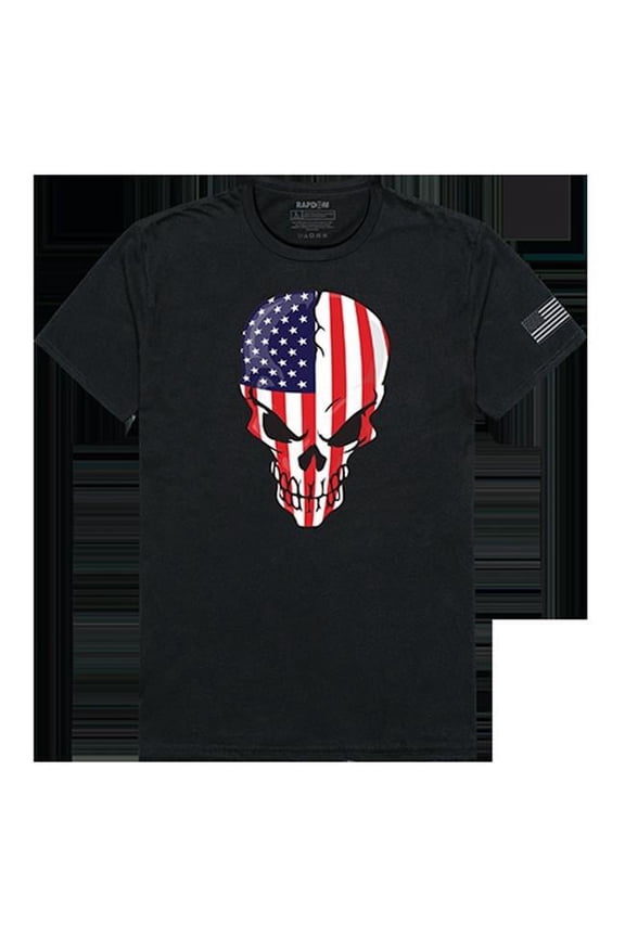Skull Flag Tactical Graphics Tee, Black - 2X