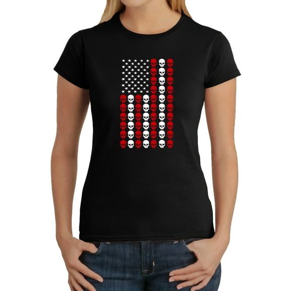 Skull Flag - Women's Word Art T-Shirt