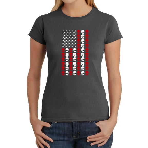 Skull Flag - Women's Word Art T-Shirt