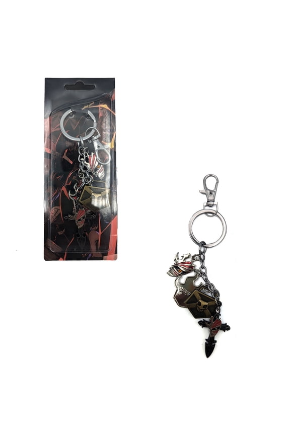 Skull Flame Mask & Cross - Bleach 1" Keychain 4 pc. Pendant
