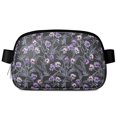thumbnail image 1 of Skull Flower Halloween Pattern Cute Fanny Packs for Women,Travel Waterproof Crossbody Fanny Bags Waist Purse for Women Anti Theft Adjustable Strap for Running Travel Cycling, 1 of 4