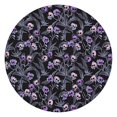 thumbnail image 1 of Skull Flower Halloween Pattern Round Fitted Tablecloth with Elastic Edge,Dining Table Cover Waterproof,Outdoor Round Tablecloth for Camping,Dining,Indoor and Outdoor, 1 of 7