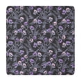 thumbnail image 1 of Skull Flower Halloween Pattern Square Fitted Tablecloth with Elastic Edge,Square Table Cover,Washable Elastic Table Cover for Home Kitchen Party Decor 34"x34", 1 of 6
