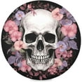 thumbnail image 1 of Skull Flower Round Placemats Washable Placemats Non-Slip Heat-Resistant Table Place Mats for Dining Kitchen Holiday Party Table 15.4"-4PCS Home Decor, 1 of 7