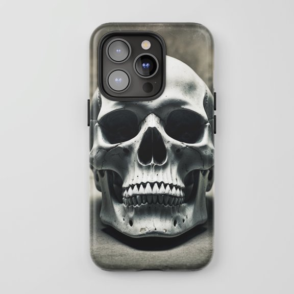 Skull For All iPhone Series Tough Phone Case Gothic Gray