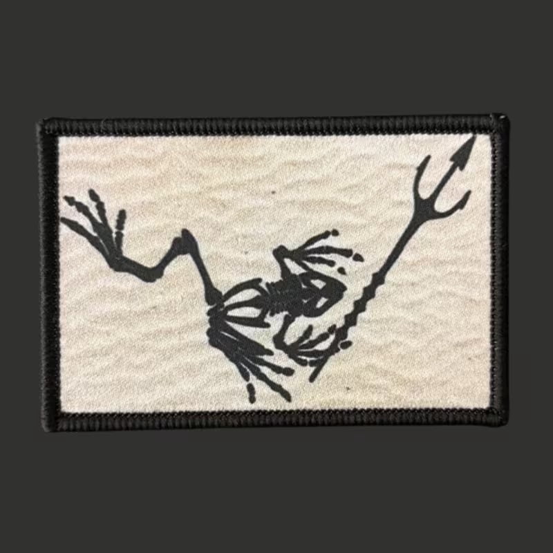 Skull Frog Tactical Patch - Hook and Loop Badge for Backpack, Clothes, and Accessories Decoration