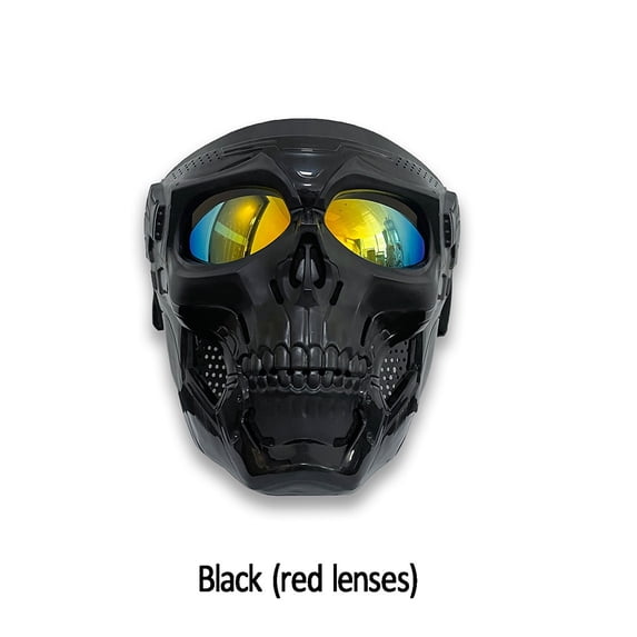 Skull Ghost-shape Goggles Face Cover For Outdoor Sports Off-road Motorcycle Helmet Goggles Wind-proof Adjustable Goggles