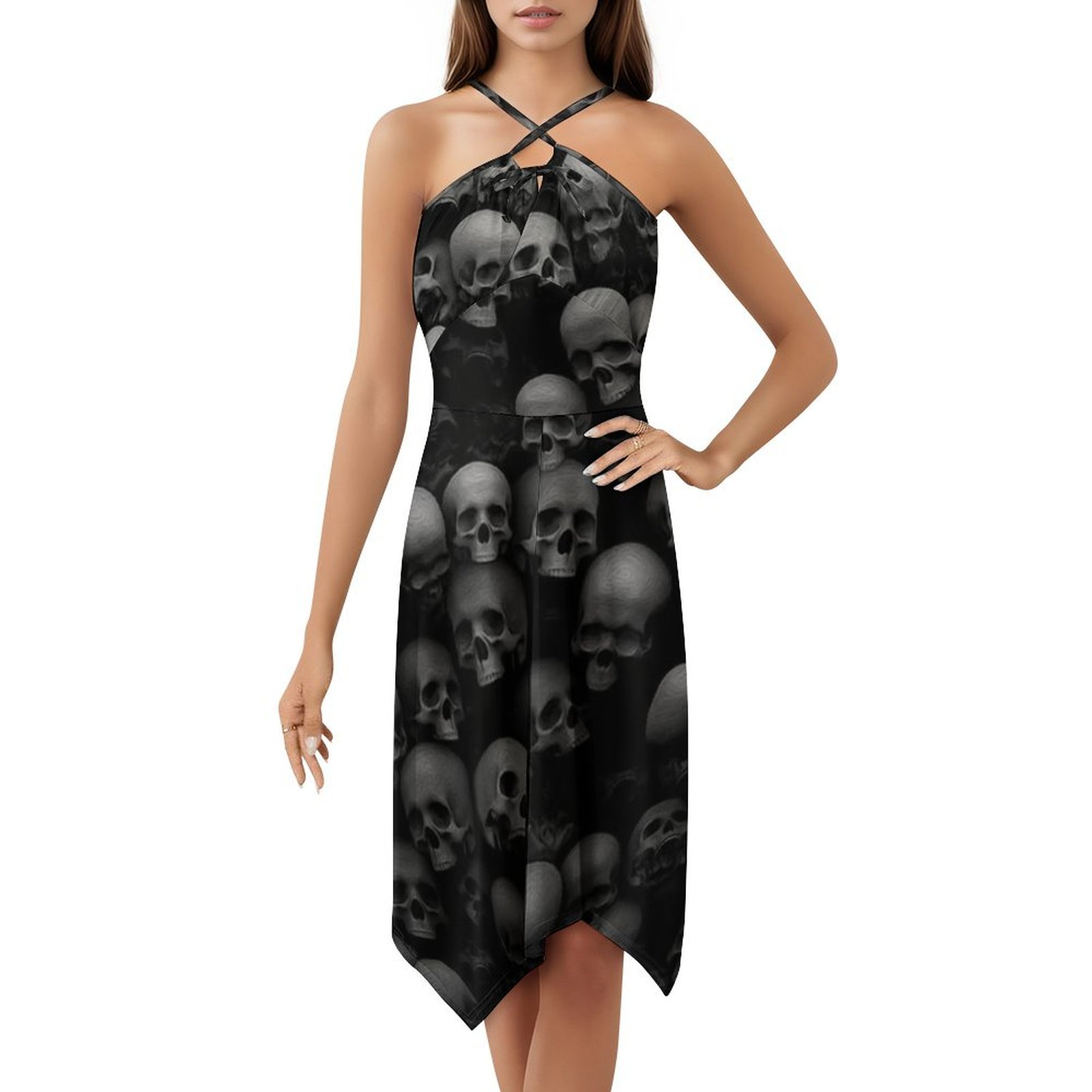 Women's Skull Art Print Dress main image 0