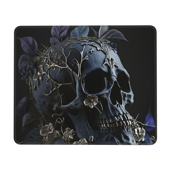 Skull Gothic Bones Witchy Mouse Pad Non-Slip Rubber Gaming Mousepad Rectangle for Computers Laptop 7 x 8.6 in