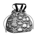 thumbnail image 1 of Skull Gothic Pattern Drawstring Insulated Lunch Bag for Women, Stain-Resistant Large Lunch Tote with Multi-Pockets for Work Office, 1 of 2