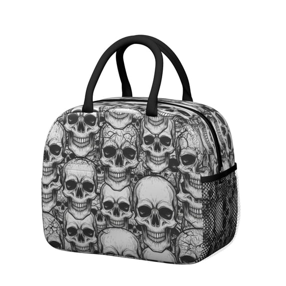 Skull Gothic Pattern Insulated Leakproof Lunch Box for Work, Lunch Bag for Women Men, Loncheras Para Mujer for Beach Travel Picnic Camping