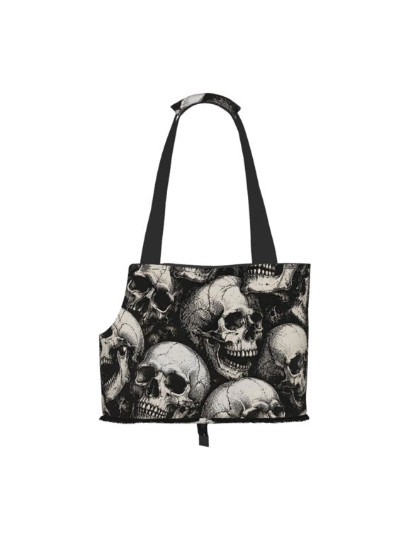 Skull Gothic Pet Tote Bag Lightweight Shoulder Bag for Shopping and Travel