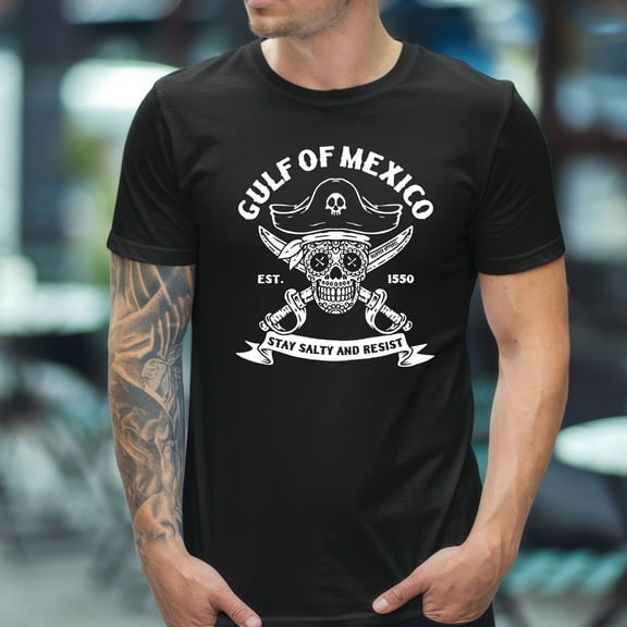 Skull Gulf Of Mexico Est 1550 Stay Salty And Resist T-Shirt