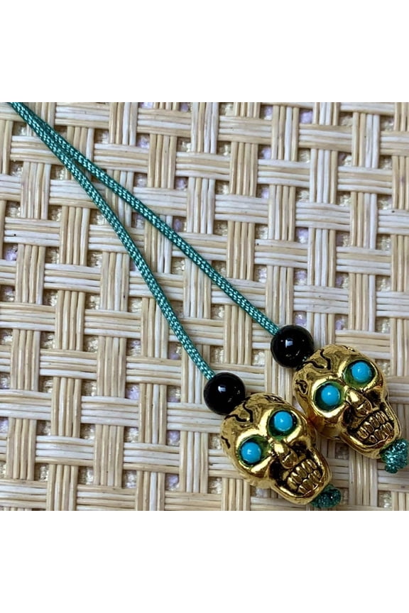 Skull Guru Bead 11x8mm Spacer Accessory for Bodhi Bracelet Buddhist Style End Connector Charm for DIY Jewelry or Mala Making