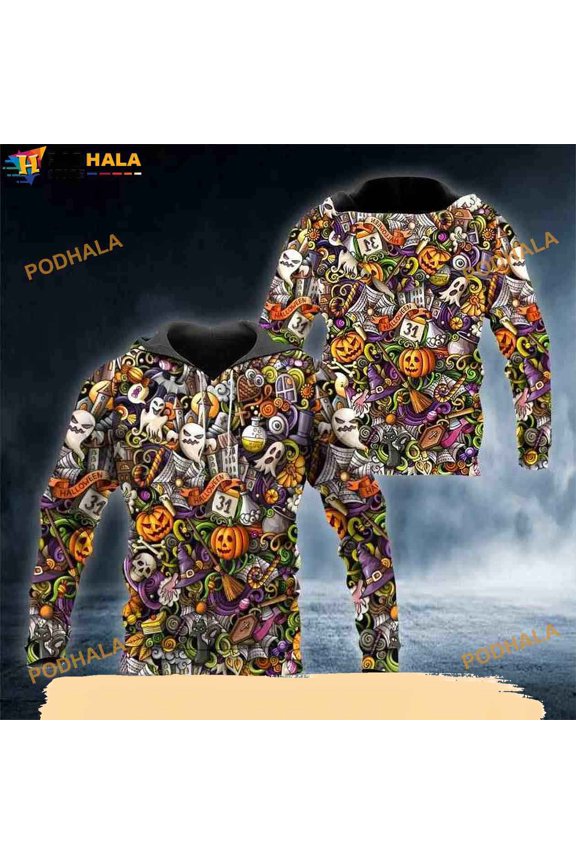 Skull Halloween 3D Hoodie, Halloween Gift Ideas For Women Men Kids