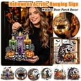 thumbnail image 1 of Skull Halloween Diamond Art Hanging Pendant Kits, Pumpkin Diamond Art Kits for Adults, 5D Special Shape Candle Diamond Painting Gem Art for Home Garden Wall Decor, 1 of 7