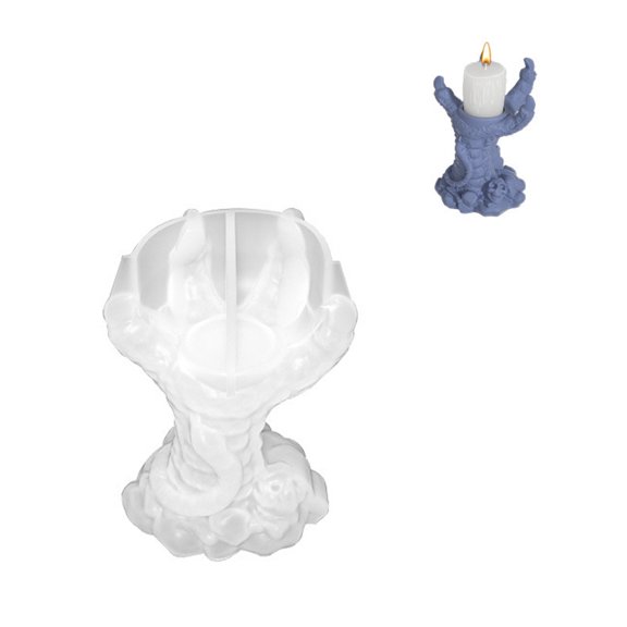 Skull Hand Shaped Holder Molds Devil Claw Stand Molds for Making Holder Tealight Holder Craft