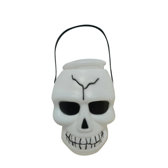 Skull Head Bucket Decoration, Large Size 15Cm, High-Quality Ornament To Enhance Festival Atmosphere, Suitable For Party Home And Celebration Decoration, Easy To Store