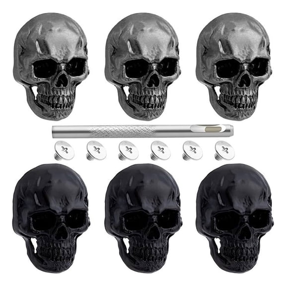 Skull Head Button Screws Skull Rivets Button Leatherworking Supplies For Leather Craft Shoes Bags Decoration