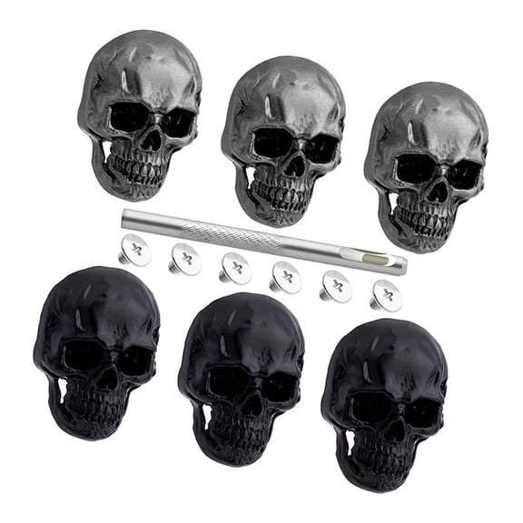 Skull Head Button Screws Skull Rivets Button Leatherworking Supplies For Leather Craft Shoes Bags Decoration