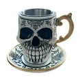 thumbnail image 1 of Skull Head Ceramic Shaped Tea Coffee Mug With Saucer Set Gothic Tea Cup - Funny Home Accessories for Hot Drinks - Cute Cups Presents - Cup Set, 1 of 5