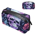 thumbnail image 1 of Skull Head Digital Pouch Oxford Cloth Waterproof Storage Bag Collapsible Cable Organizer Wire Cord Holder 5.9x9.44x3.14 in, 1 of 6