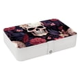 thumbnail image 1 of Skull Head Earring Organizer Jewelry Box with Removable Compartment and Portable Design, 1 of 6