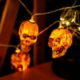 thumbnail image 1 of Skull Head LED String Lights Halloween Skull String Lights Halloween Decoration Skeleton Skull String Lights for Indoor Outdoor Ghost Skull Lantern LED Lighted, 1 of 3