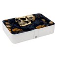 thumbnail image 1 of Skull Head PU Leather Jewelry Boxes Necklace Holder Display Case with Removable Compartment Portable, 1 of 6