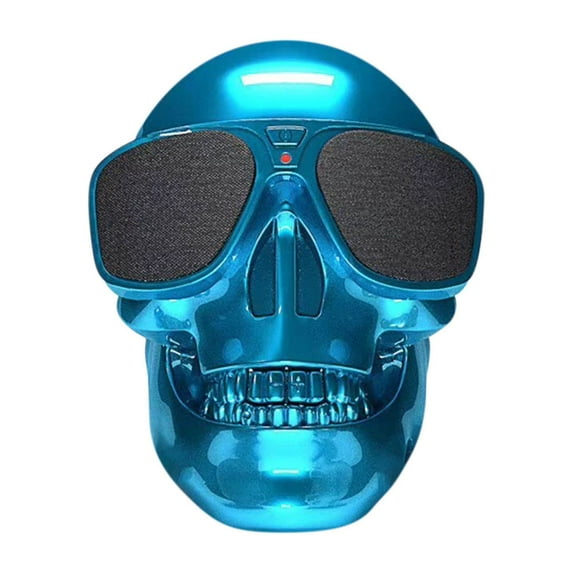 Skull Head Speaker Portable Wireless Bluetooth Speaker Skull Loudspeaker Travel Speaker for Halloween Speakers Music Player Unique Gift Goth Speaker, L