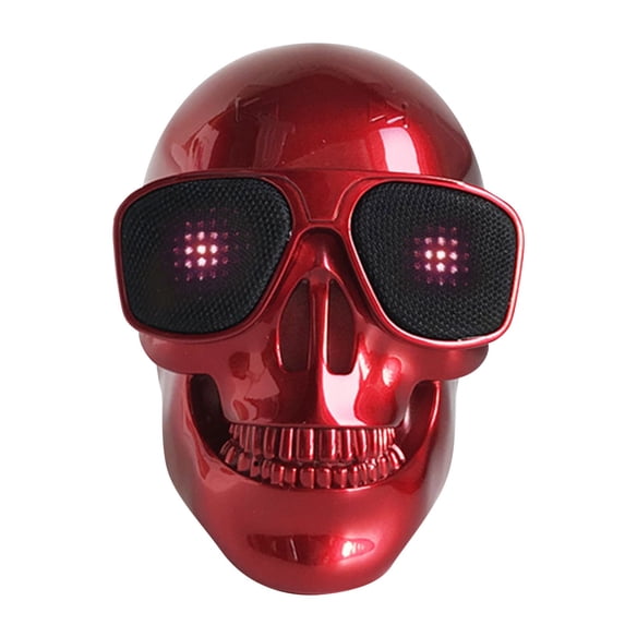 Skull Head Speaker Portable Wireless Bluetooth Speaker Skull Loudspeaker Travel Speaker for Halloween Speakers Music Player Unique Gift Goth Speaker, S