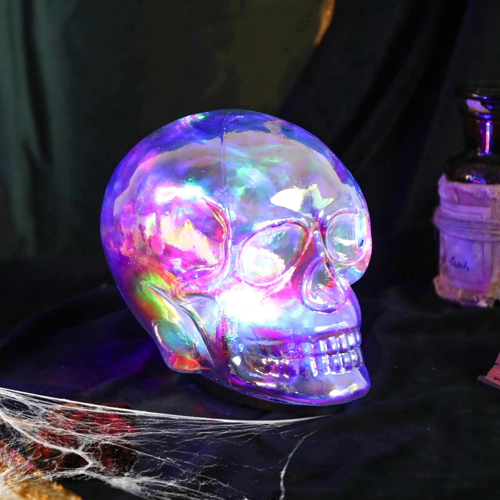 Skull Head Statues Light LED Clear Skull Table Lamp