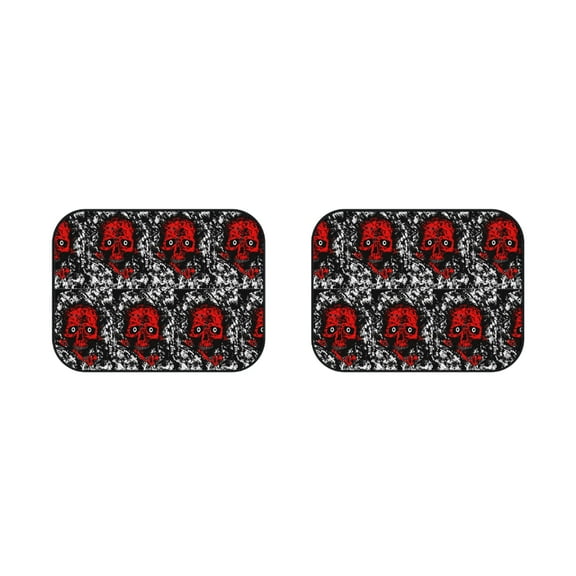 Skull Headed Rear Car Mats-2 PC Rear Car Mats